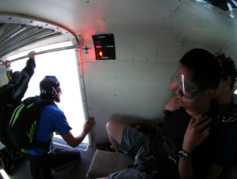 James Wang skydiving