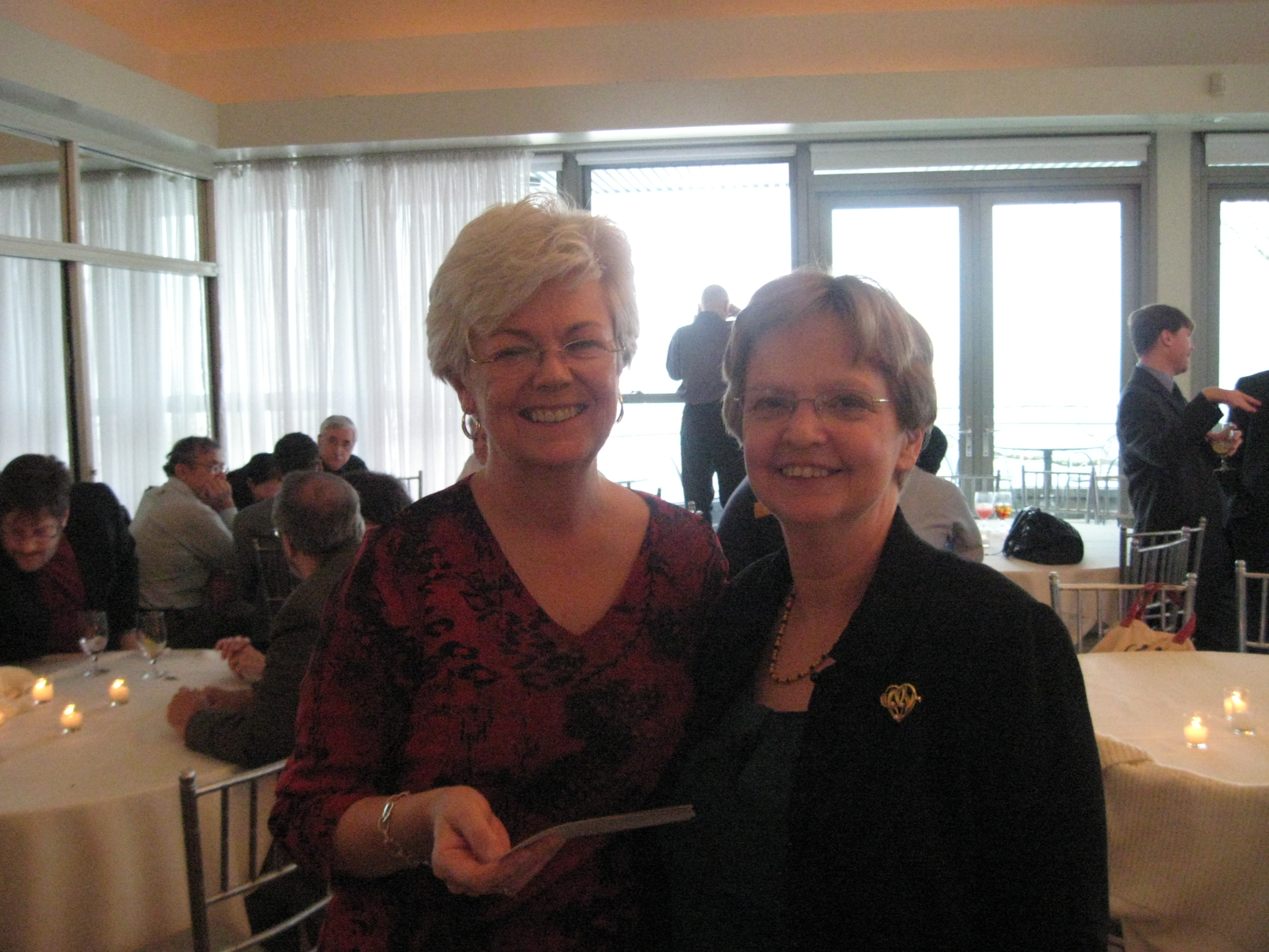 Pat Neidel and Anne Marie Morrell are all smiles 