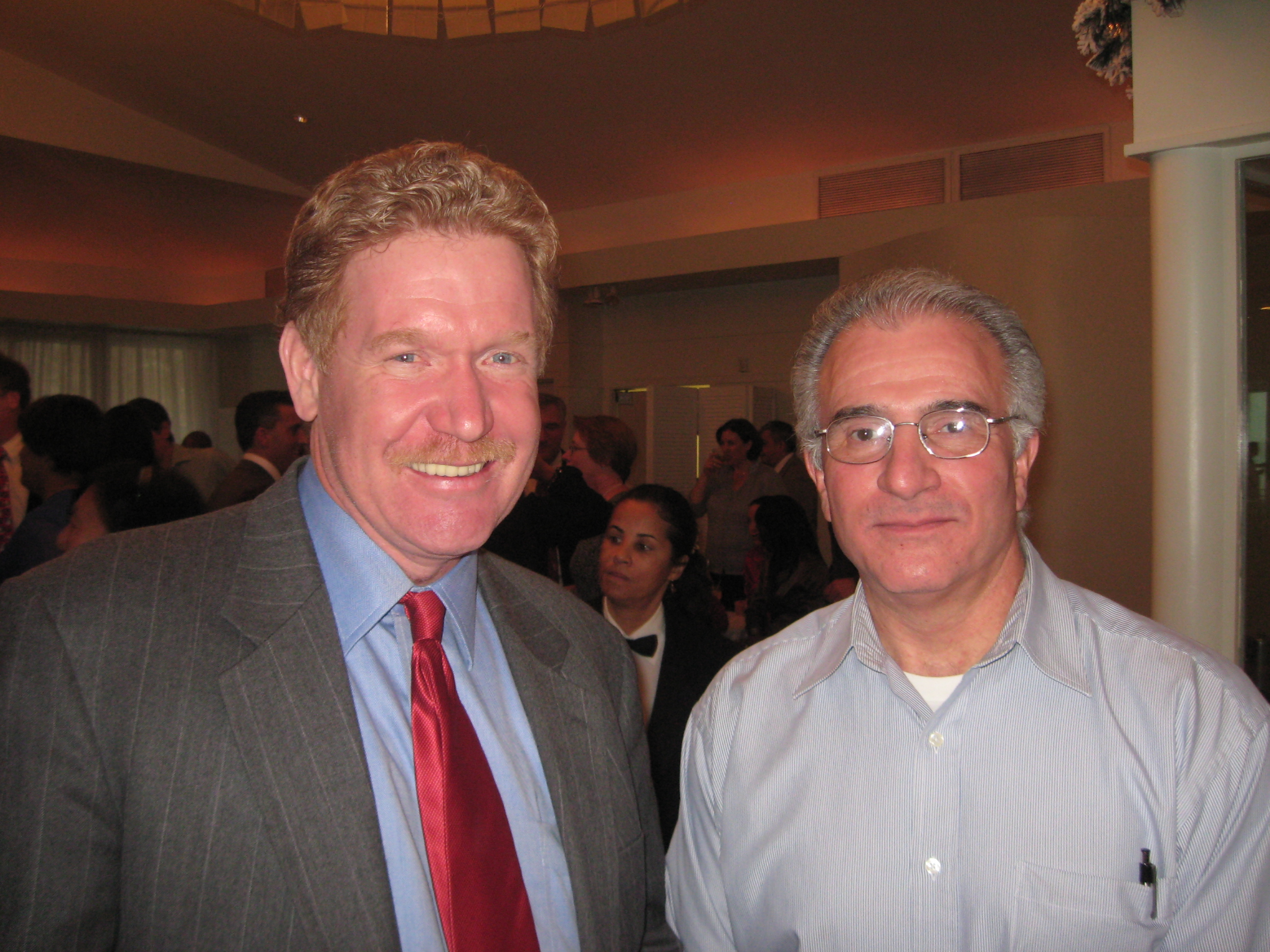 Mike Moriarty with the Department's most recent alum, Paul DeRobertis 