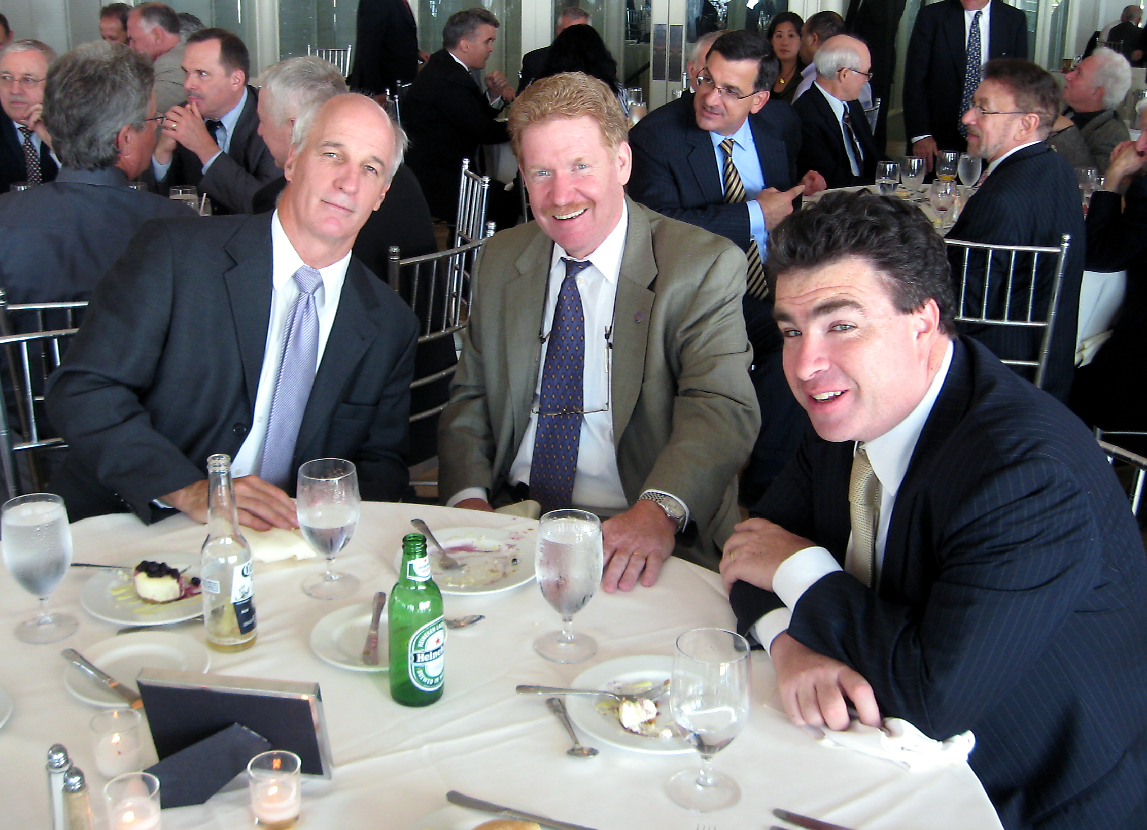 Joe Fritsch, Mike Moriarty and alum Mike Barry