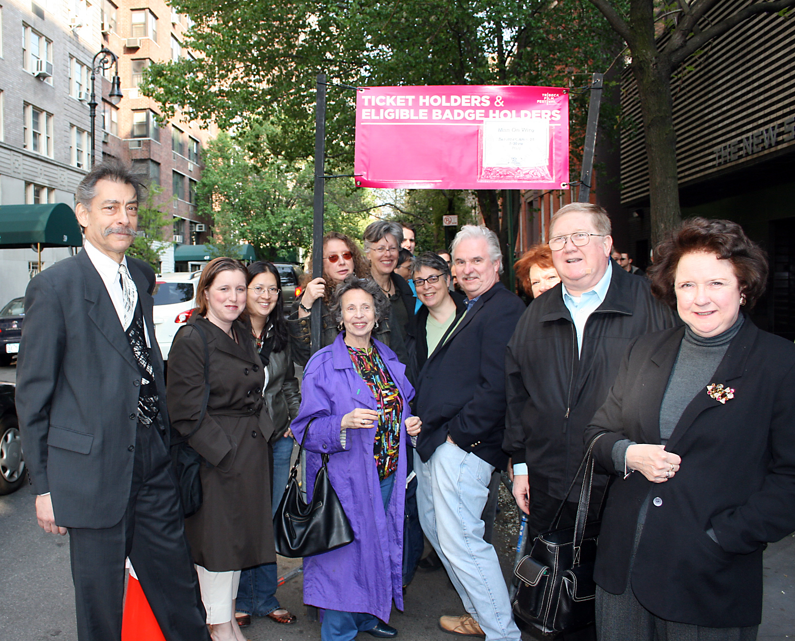 NYSID contingent on line for 'Man on Wire' Premiere