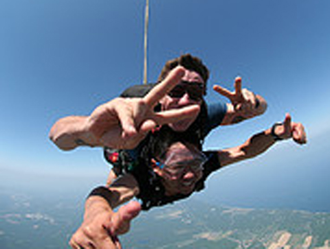 James Wang skydiving