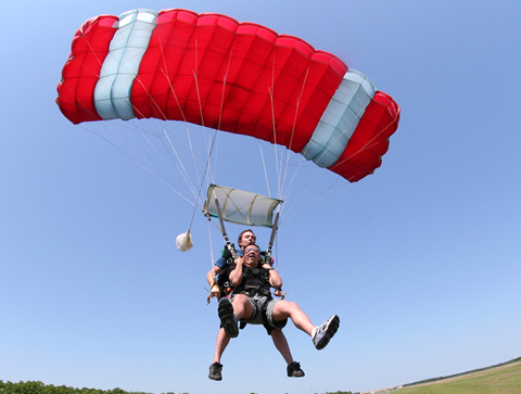 James Wang skydiving